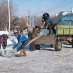 Арсеньев Комсомольская площадь 2011 ледовые фигуры