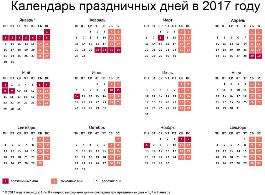 календарь 2017